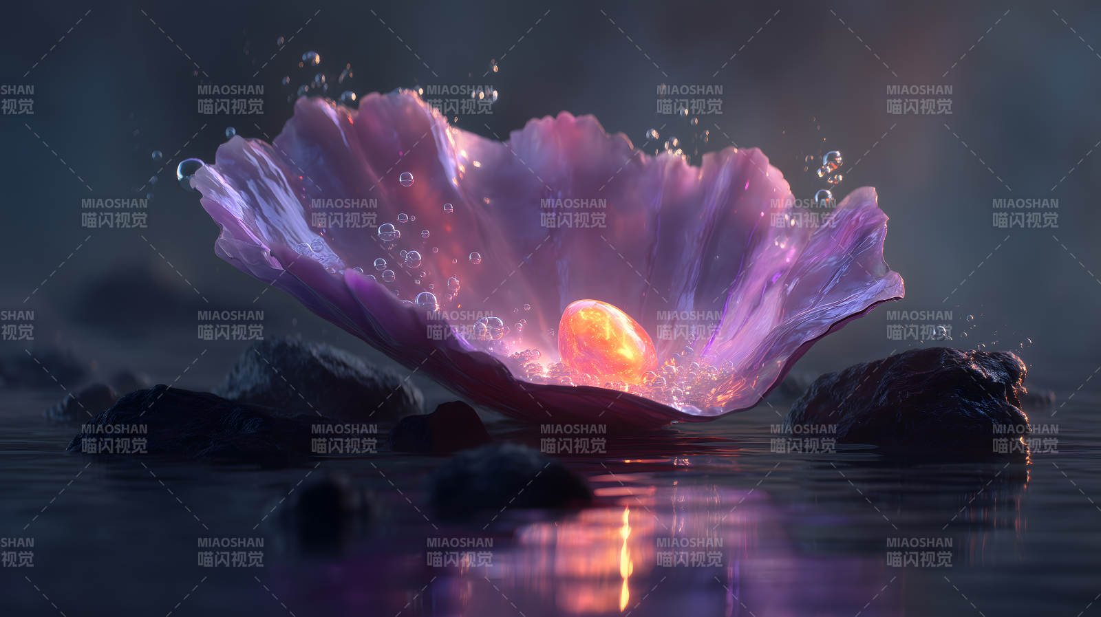 神秘发光贝壳图片