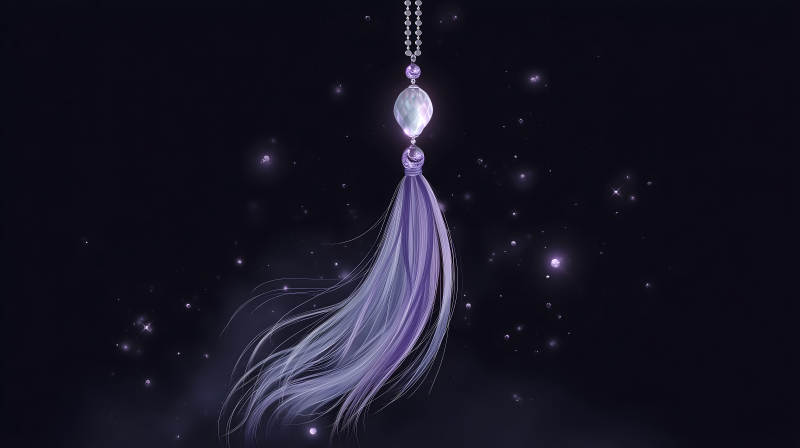 梦幻饰品悬浮夜空图片