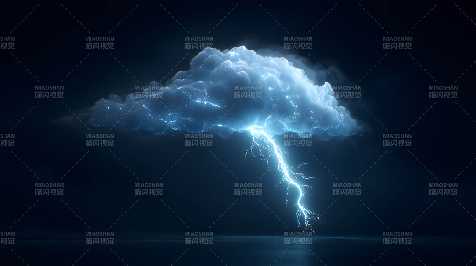 雷雨云电光闪烁图片