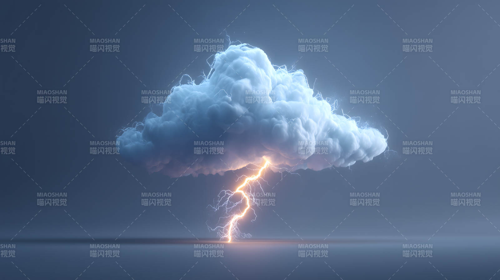 雷电云朵光芒图片