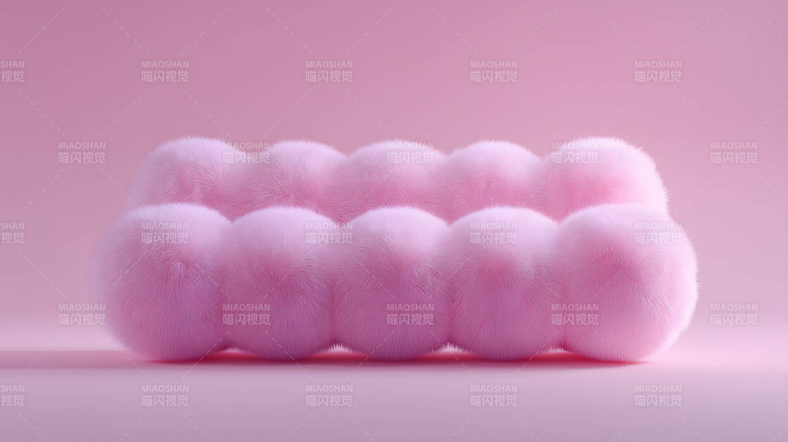 粉色毛球堆叠图片