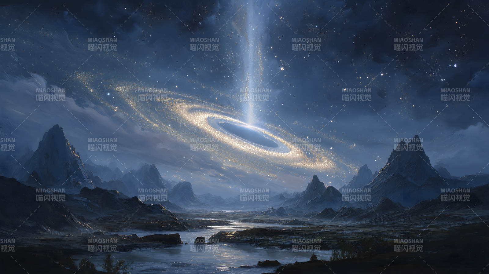 星空奇景黑洞引力图片