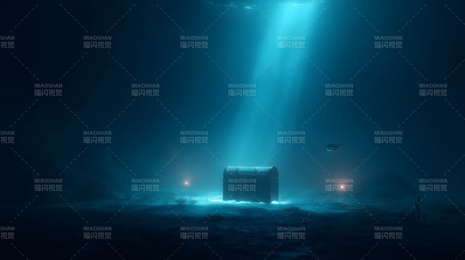 海底宝藏探秘景象图片