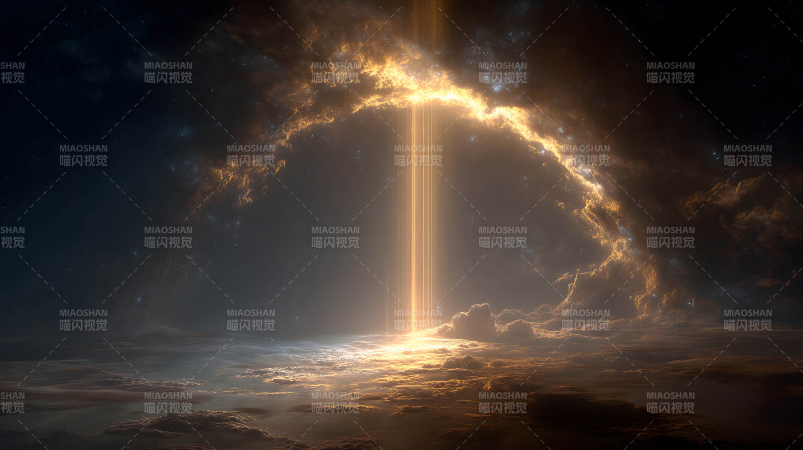 光芒穿透云层图片