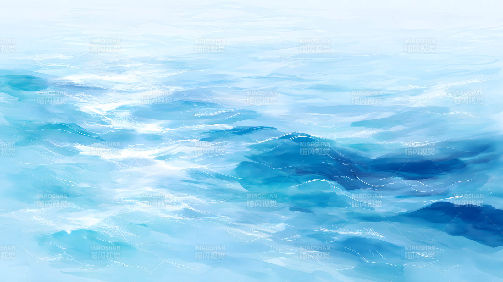 蓝色的水面波光粼粼图片