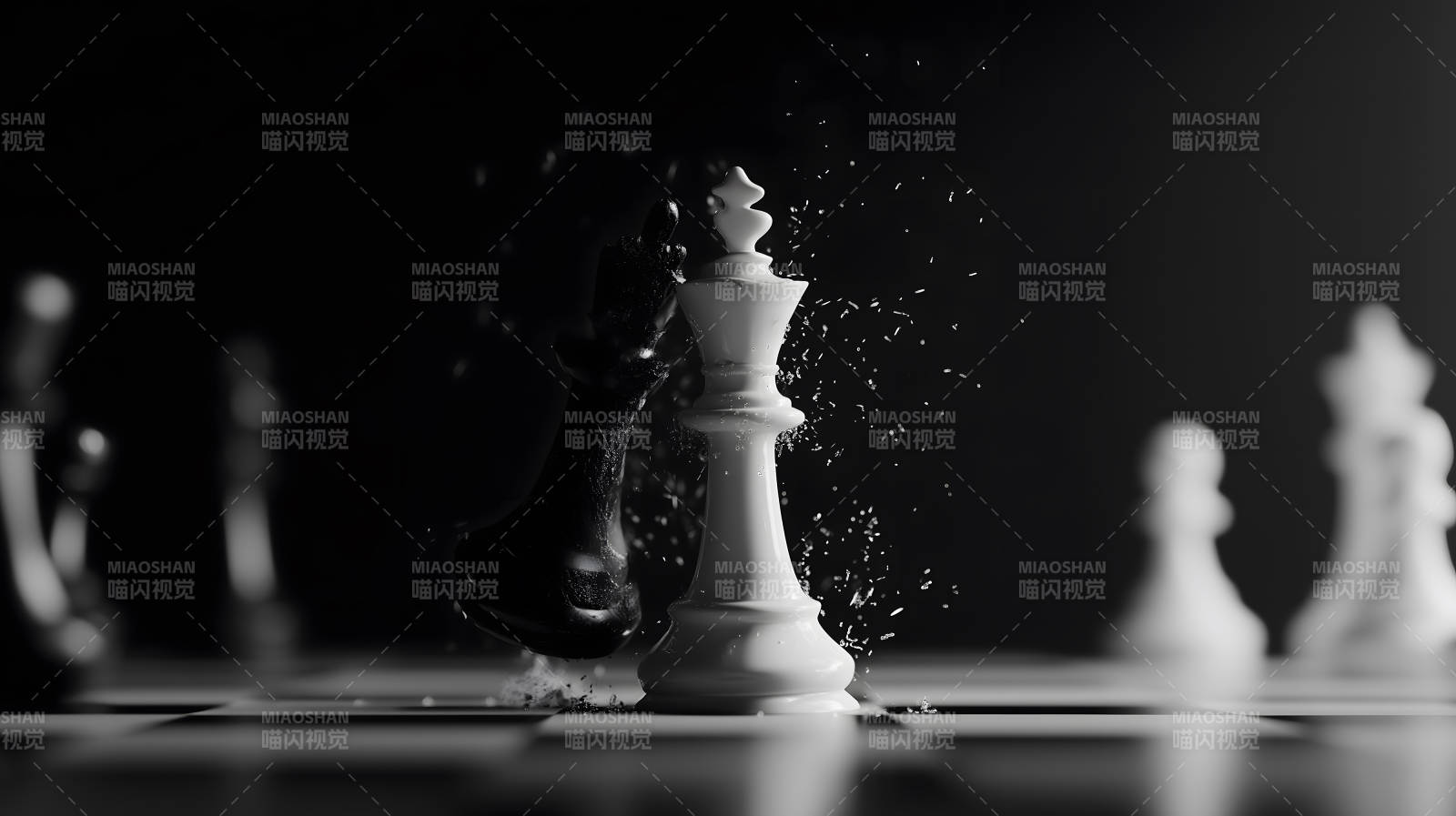 黑白棋局胜负瞬间图片