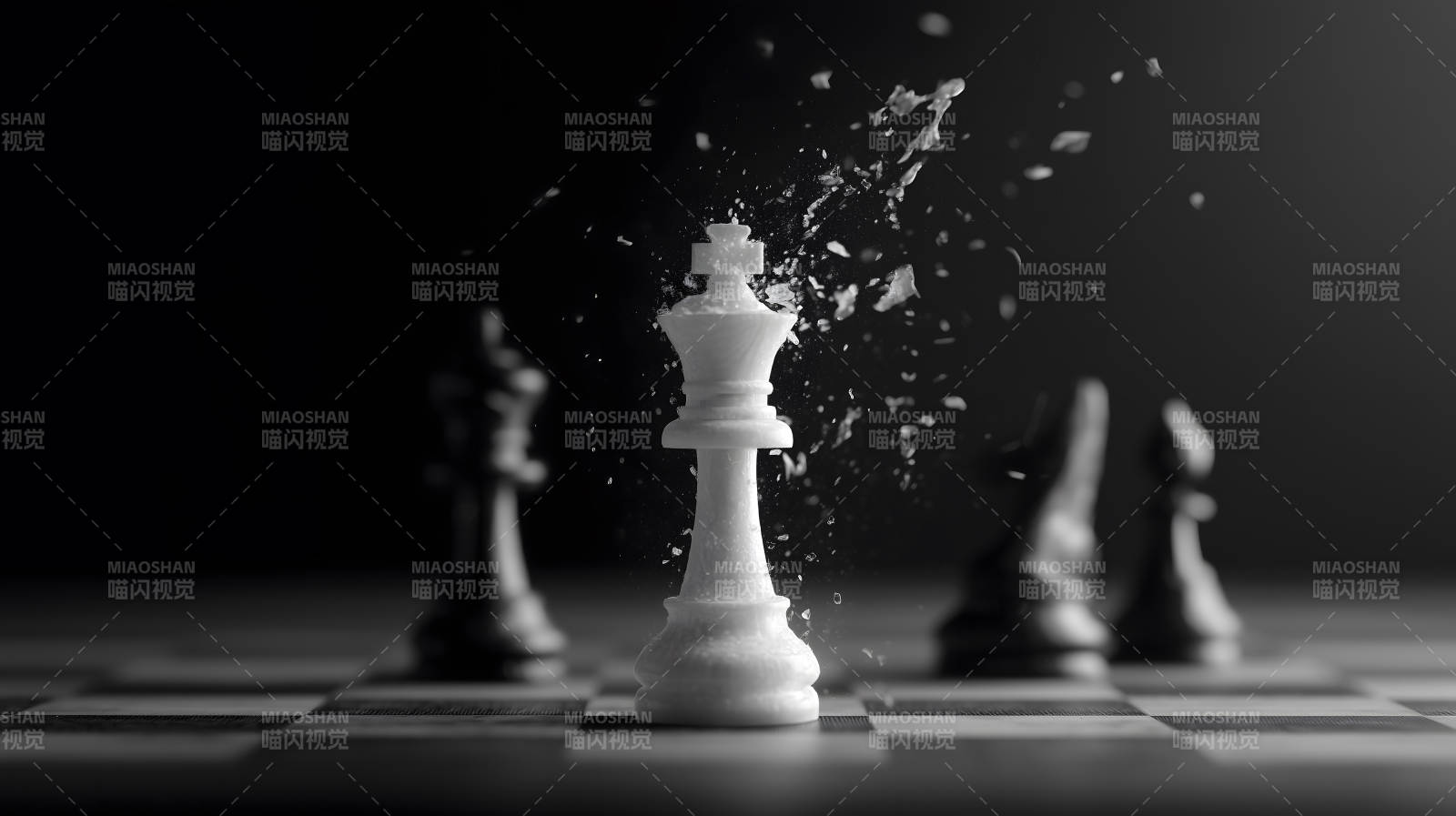 棋王破碎黑白冲突图片