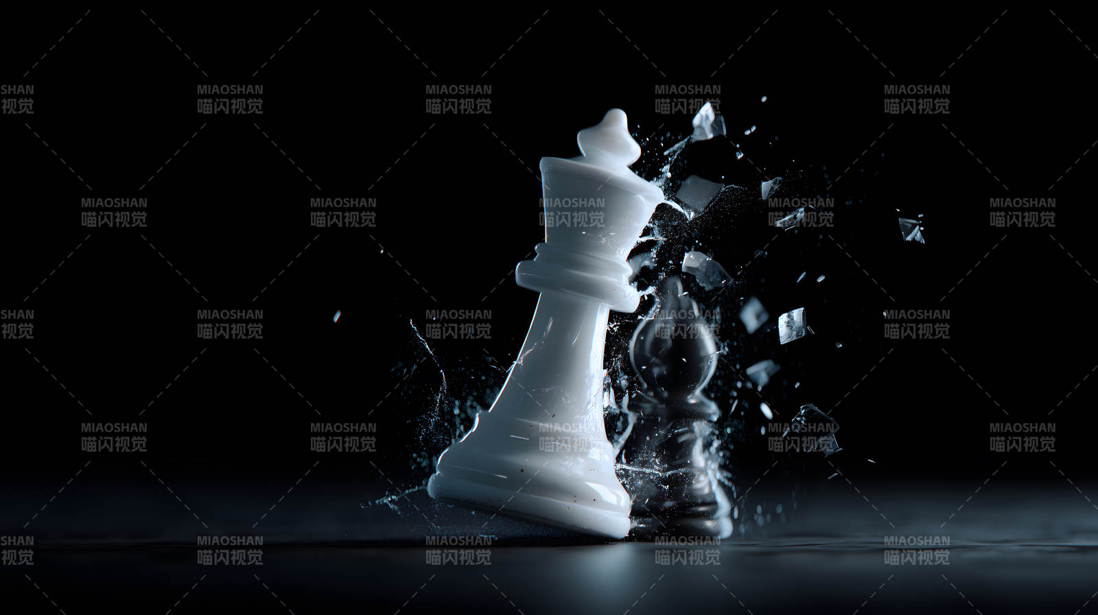 破碎的国王与棋子图片