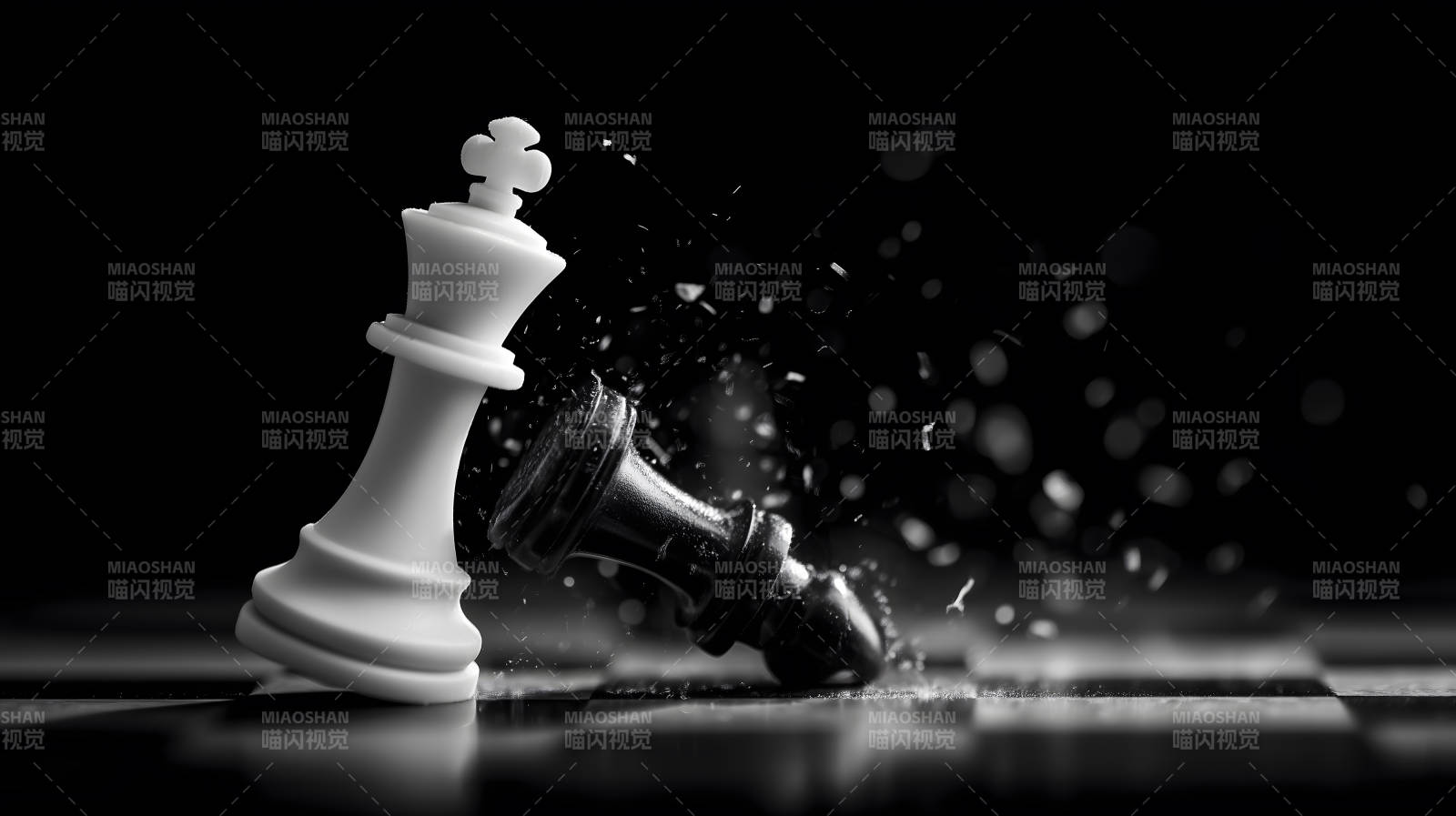 象棋胜负黑白棋子图片