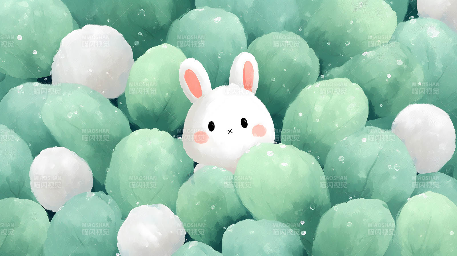 兔子在草丛中躲藏图片