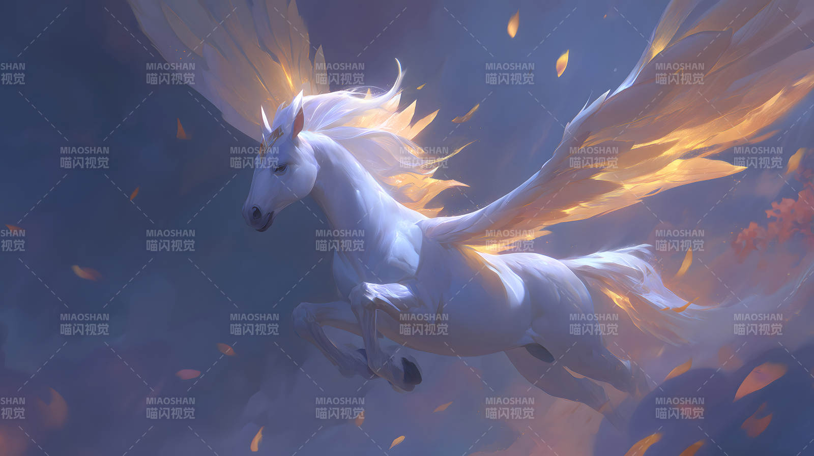 飞马在空中飞翔图片