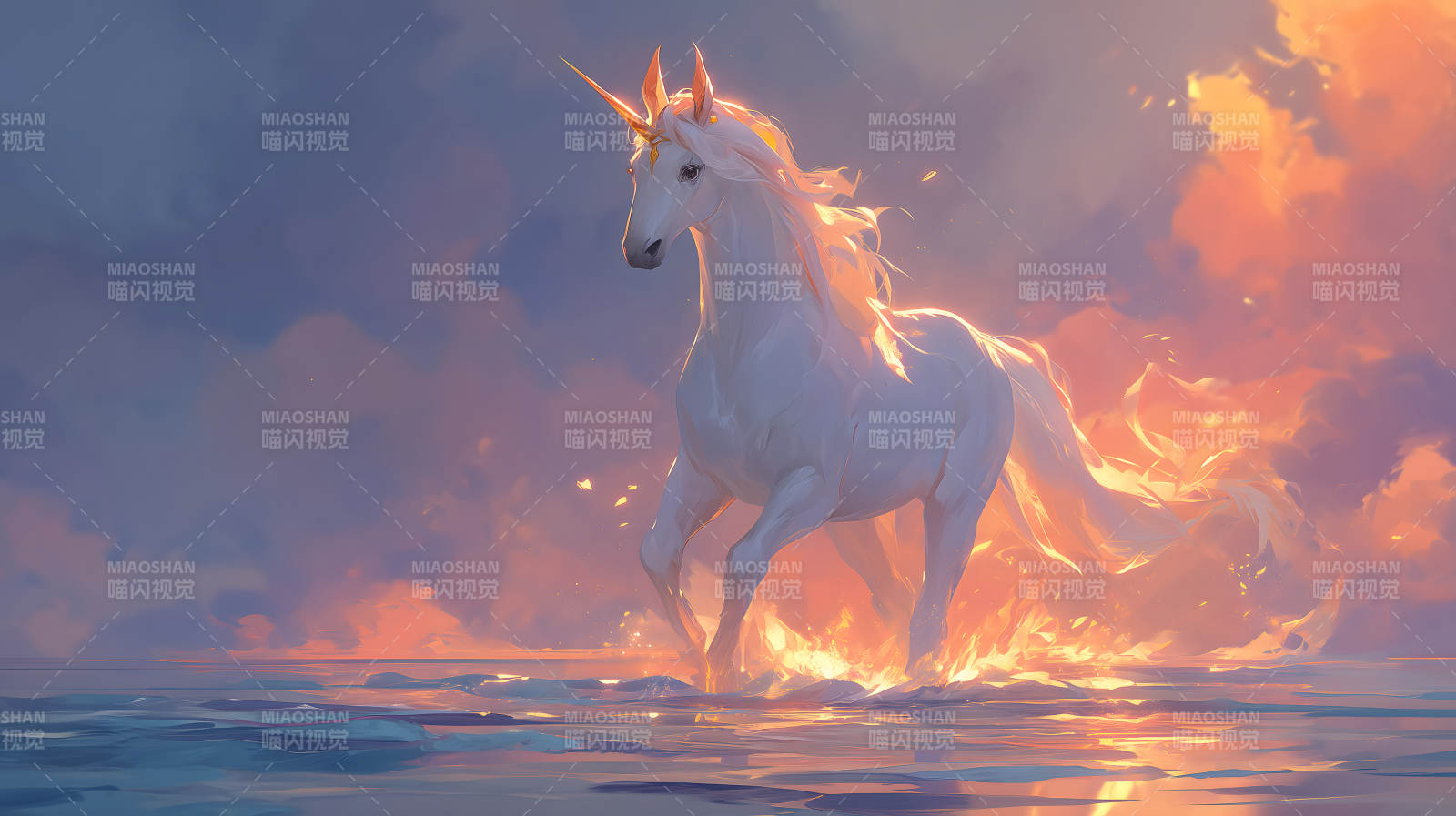 独角兽火焰海图片