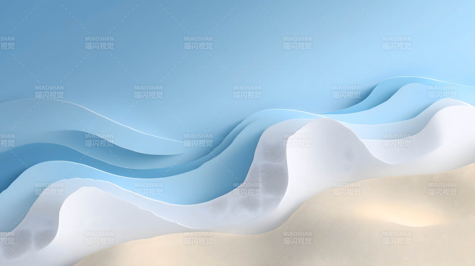 海浪沙滩抽象风格图片