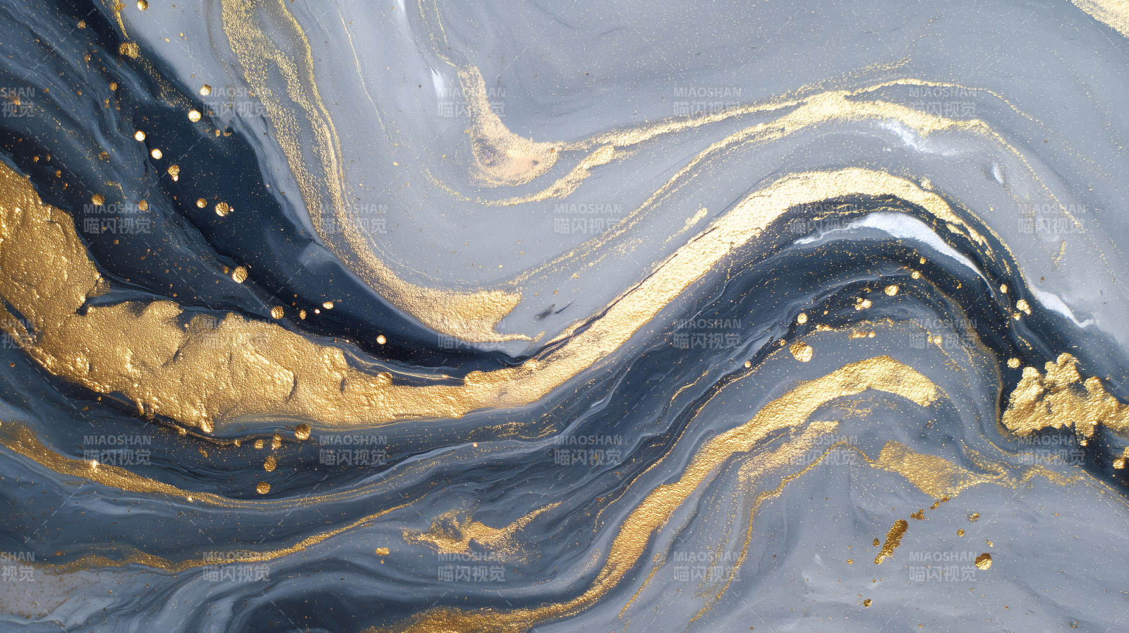 金银交织抽象艺术图片