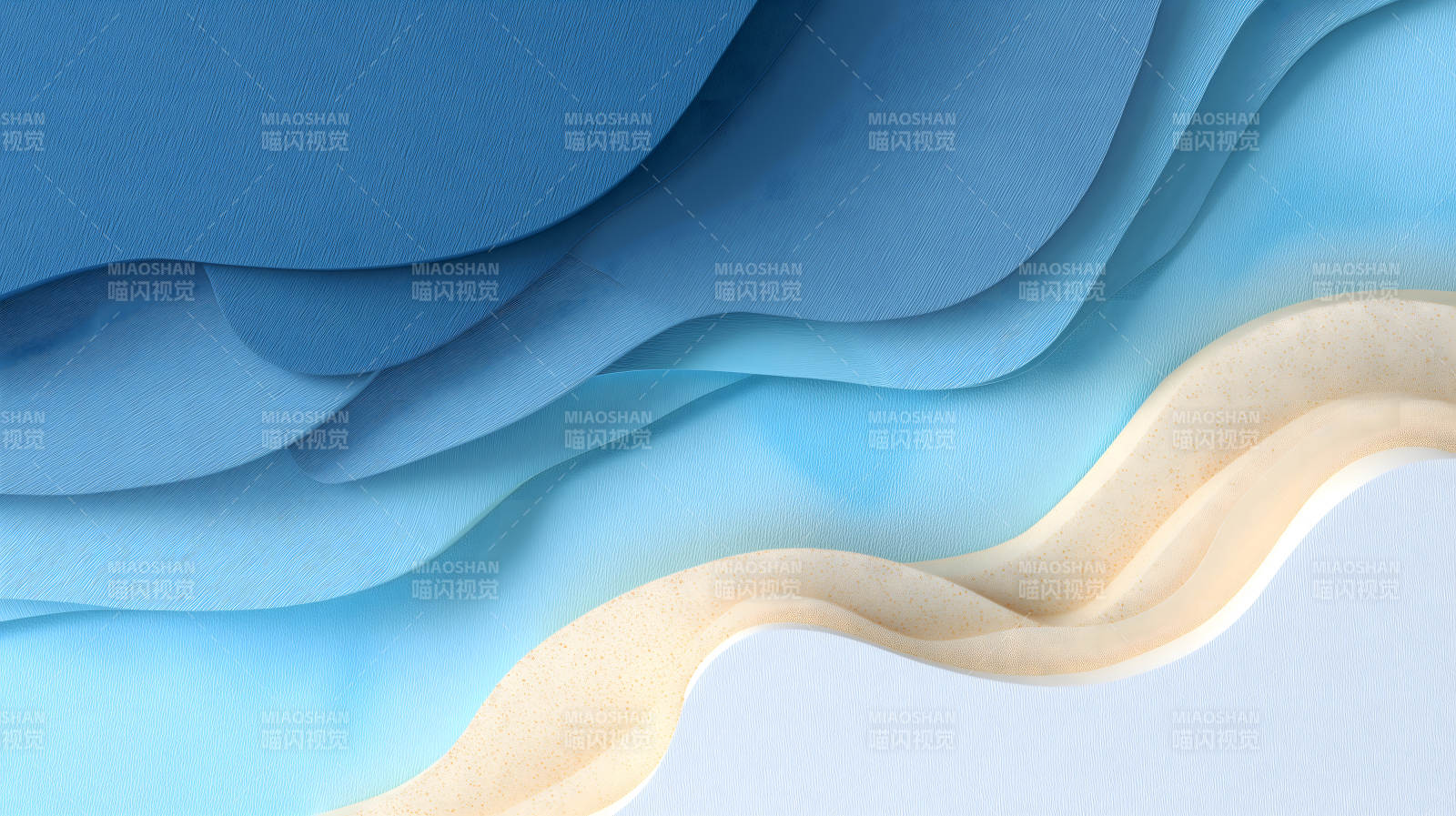 海滩与海浪的艺术图片