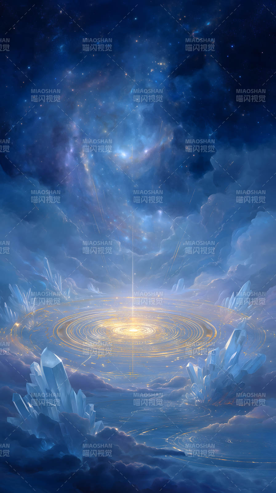 星空漩涡水晶世界图片