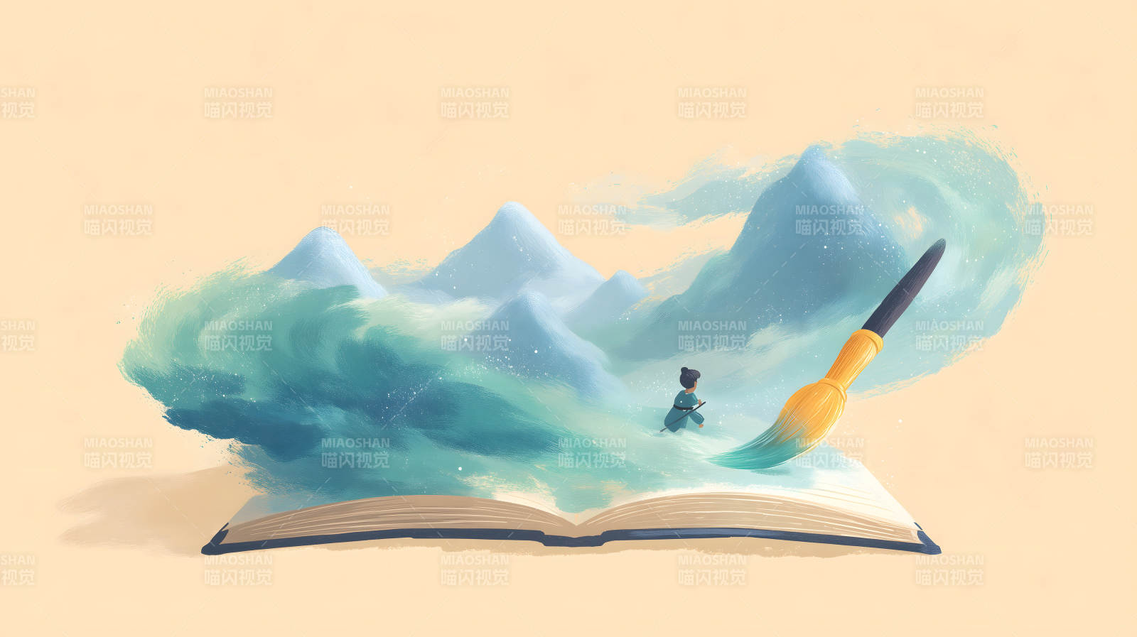 书画山水世界图片