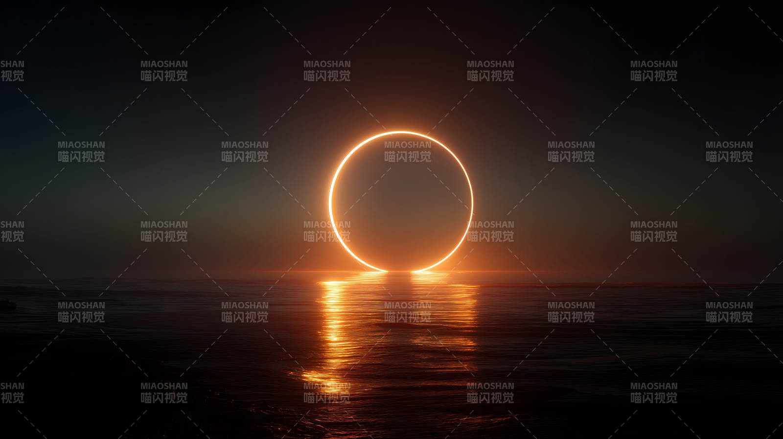 光环海洋的奇幻景象图片