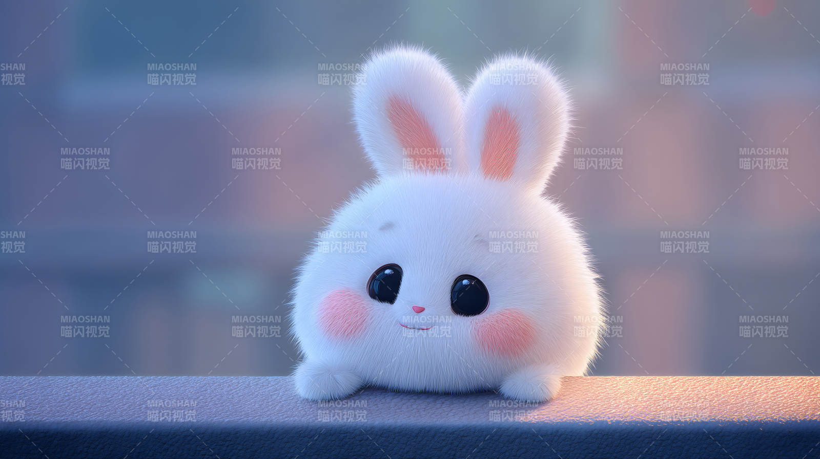 可爱毛茸茸的兔子图片