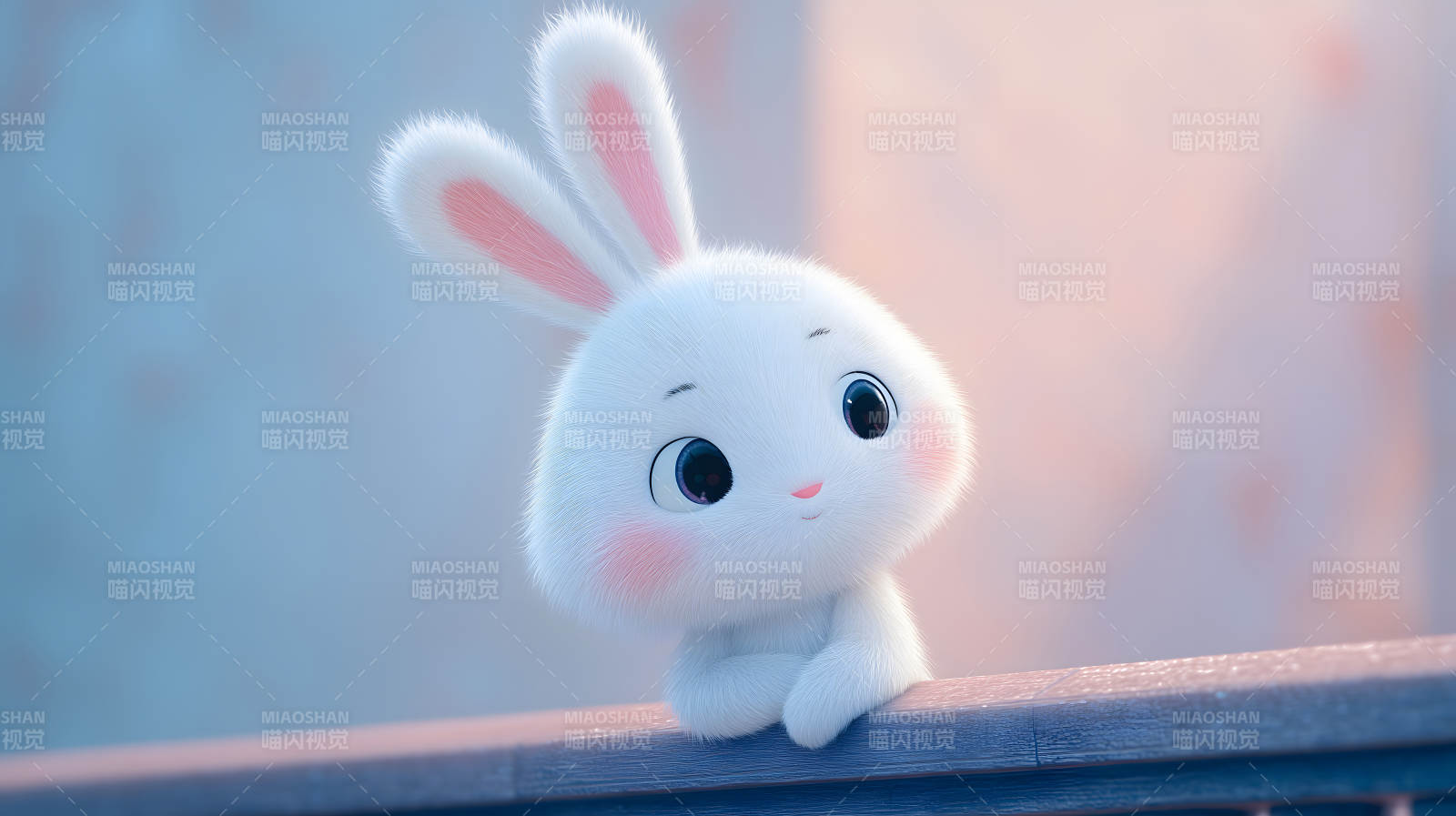 可爱毛绒兔兔图片