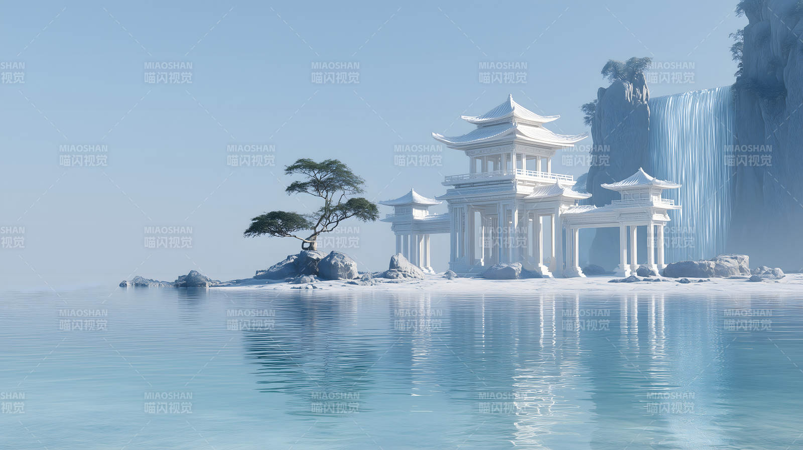 仙境般的东方建筑图片