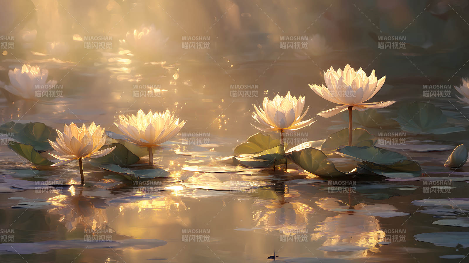 莲花池水光图片