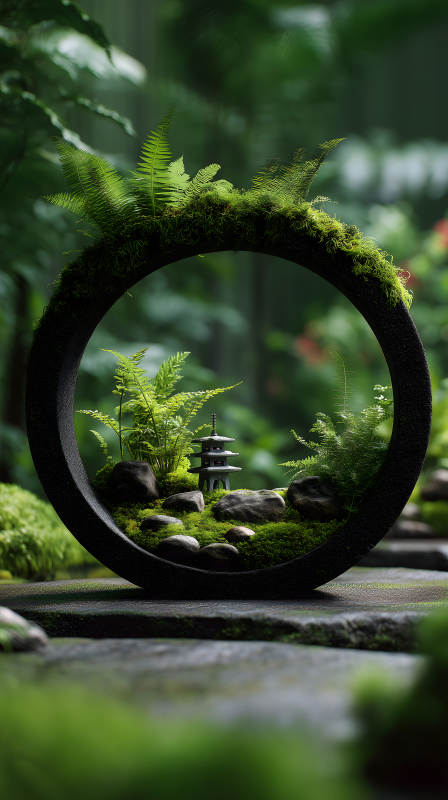 自然小景禅意盎然图片