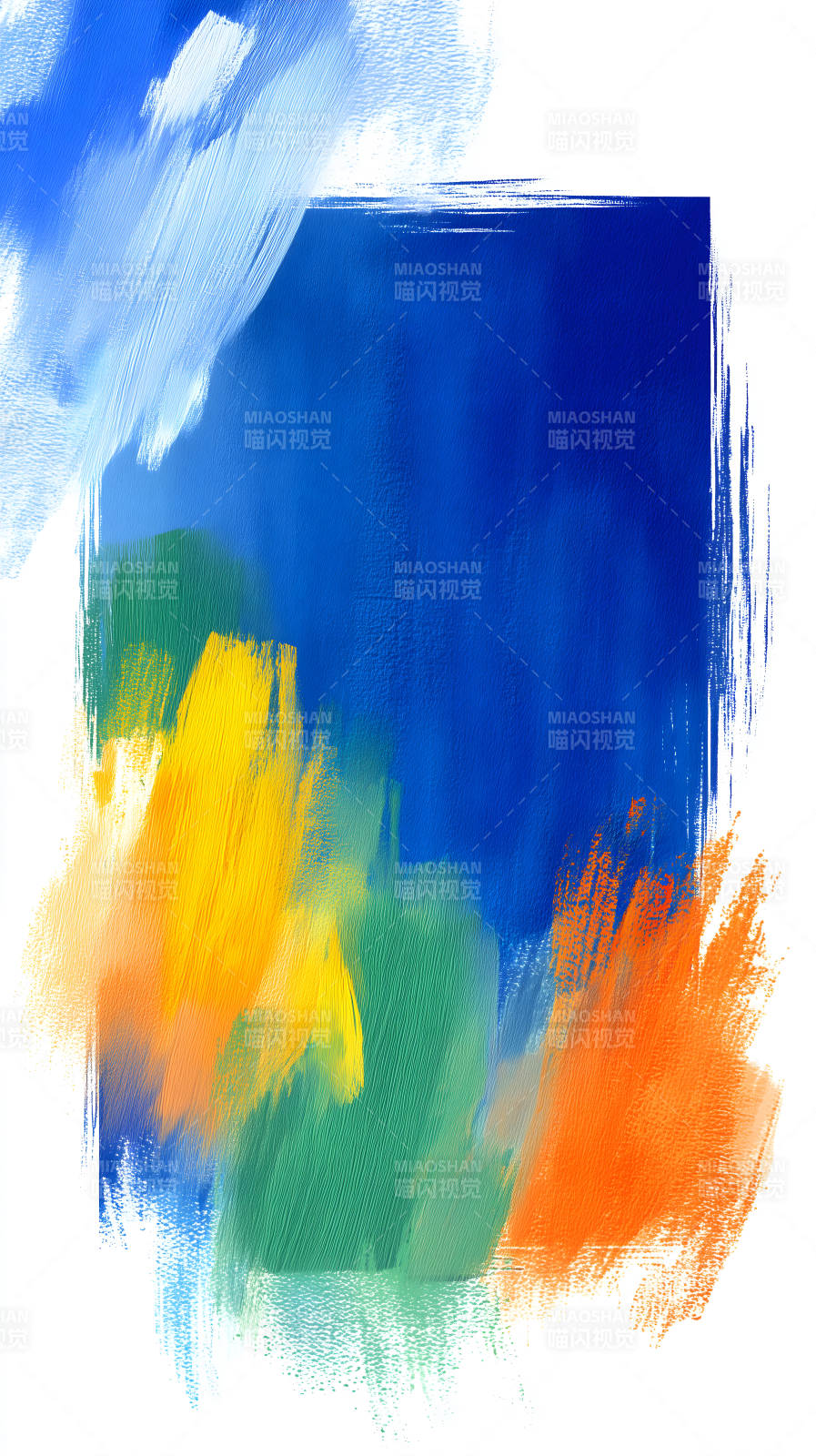 色彩绚丽的抽象画图片