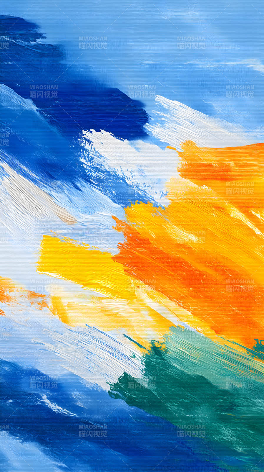 色彩画作笔触肆意图片