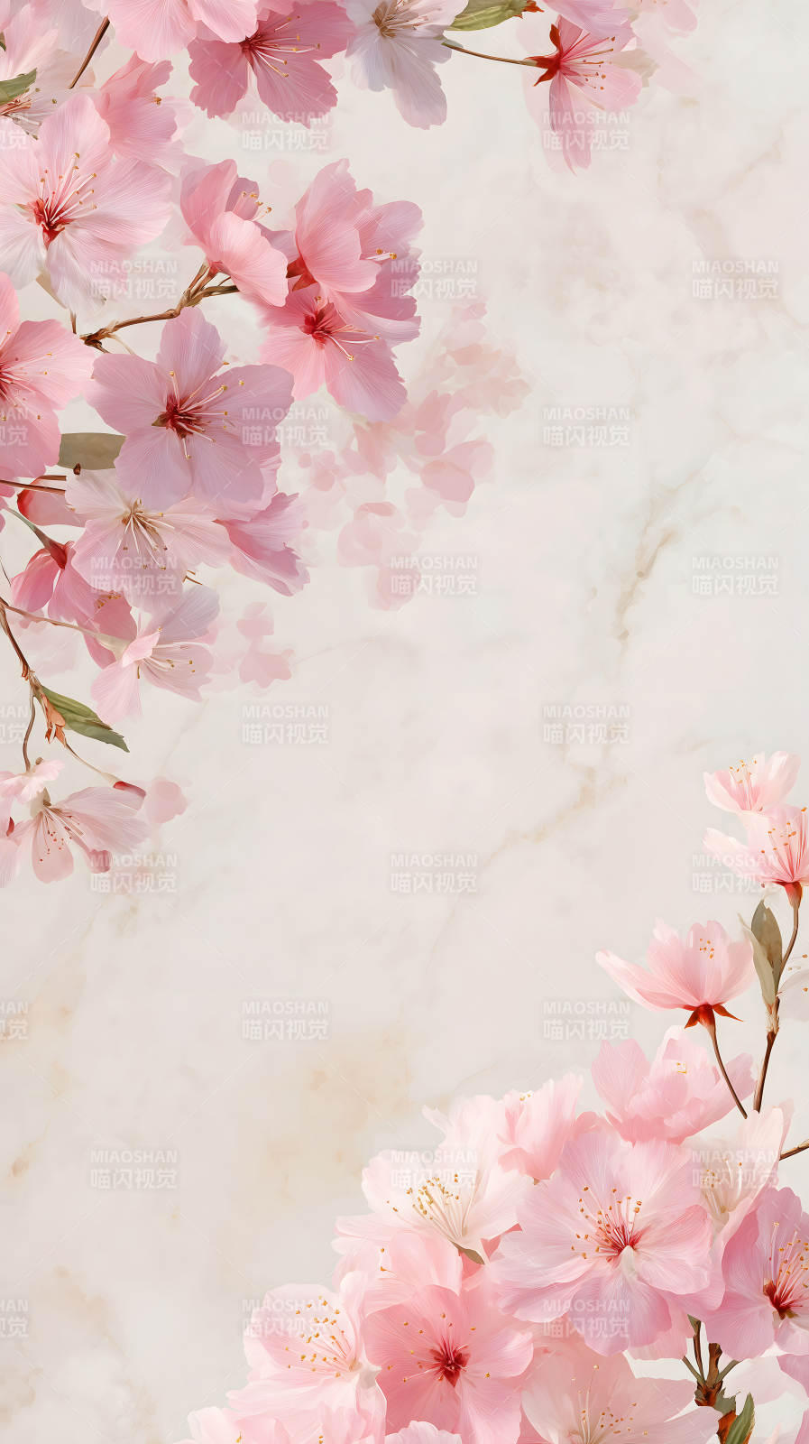 粉色樱花背景图唯美浪漫图片