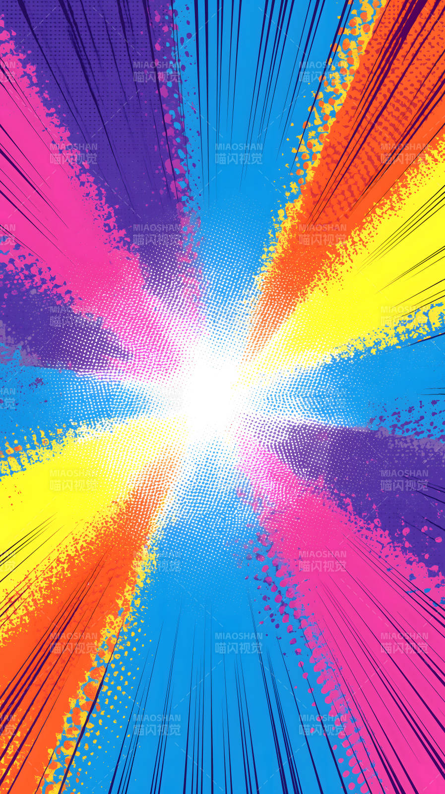 漫画风格的彩色背景图片