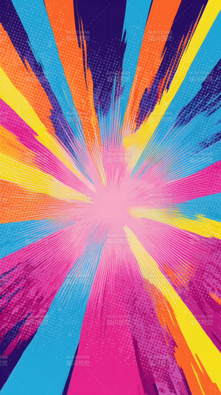 绚丽光芒迸发抽象艺术图片