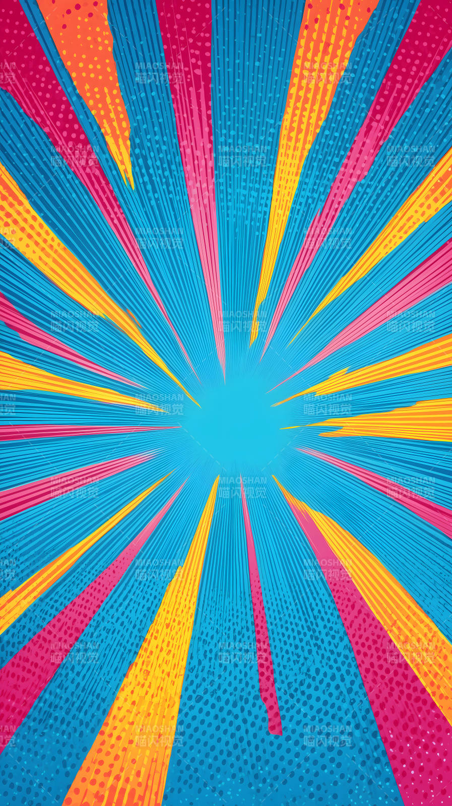 彩色光芒四射图片