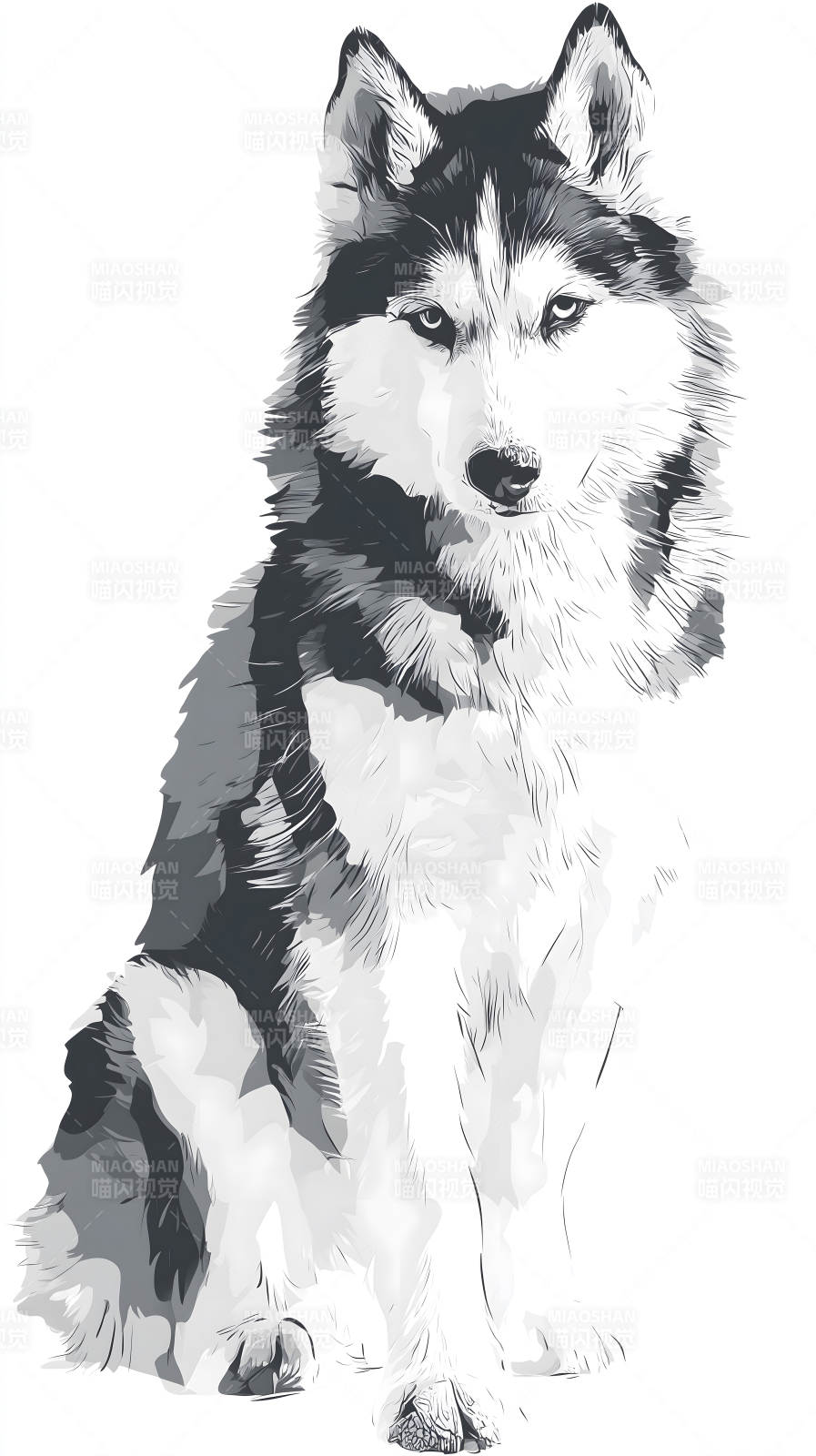 冷峻的西伯利亚雪橇犬图片