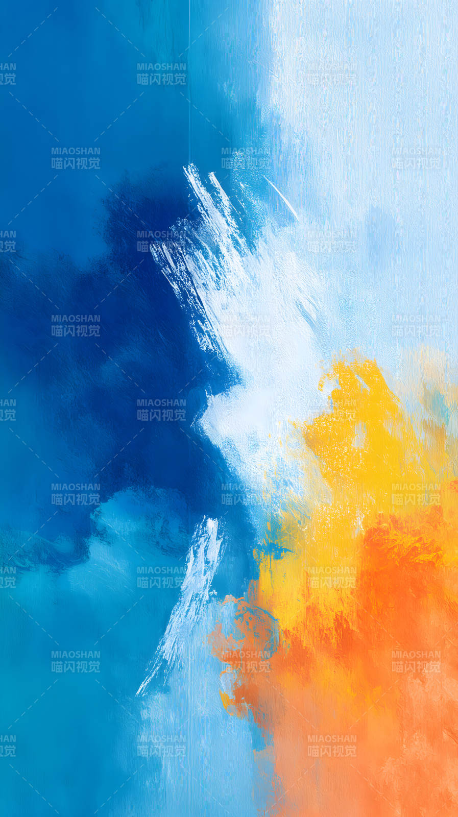 抽象画作色彩交织图片