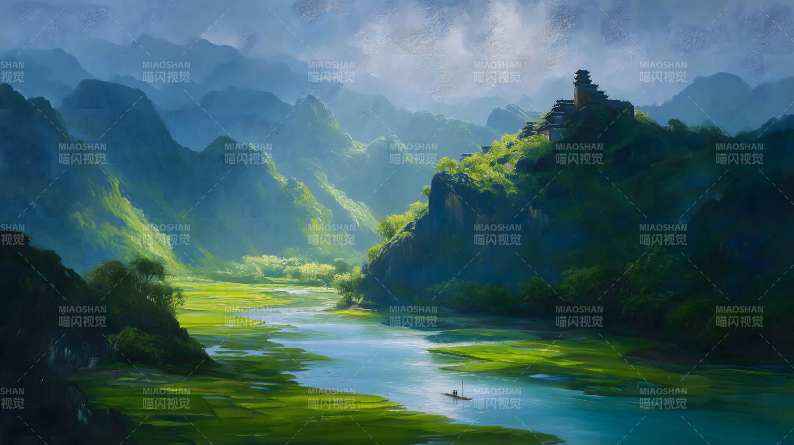 山水画意境悠远图片