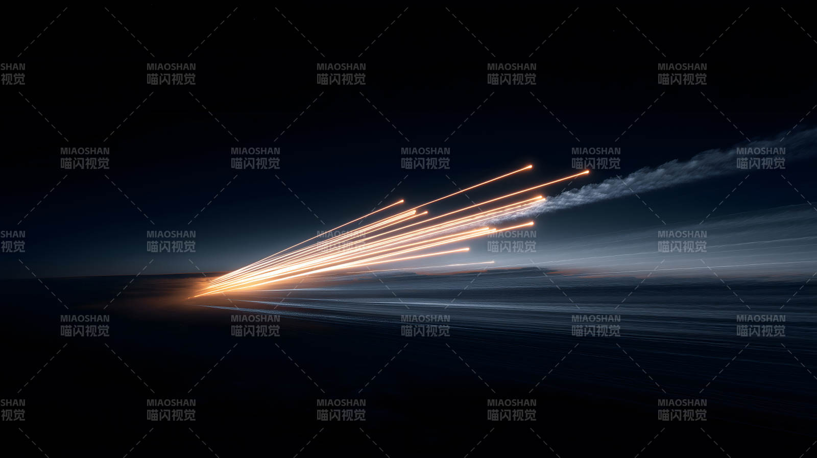 夜空流星轨迹图片