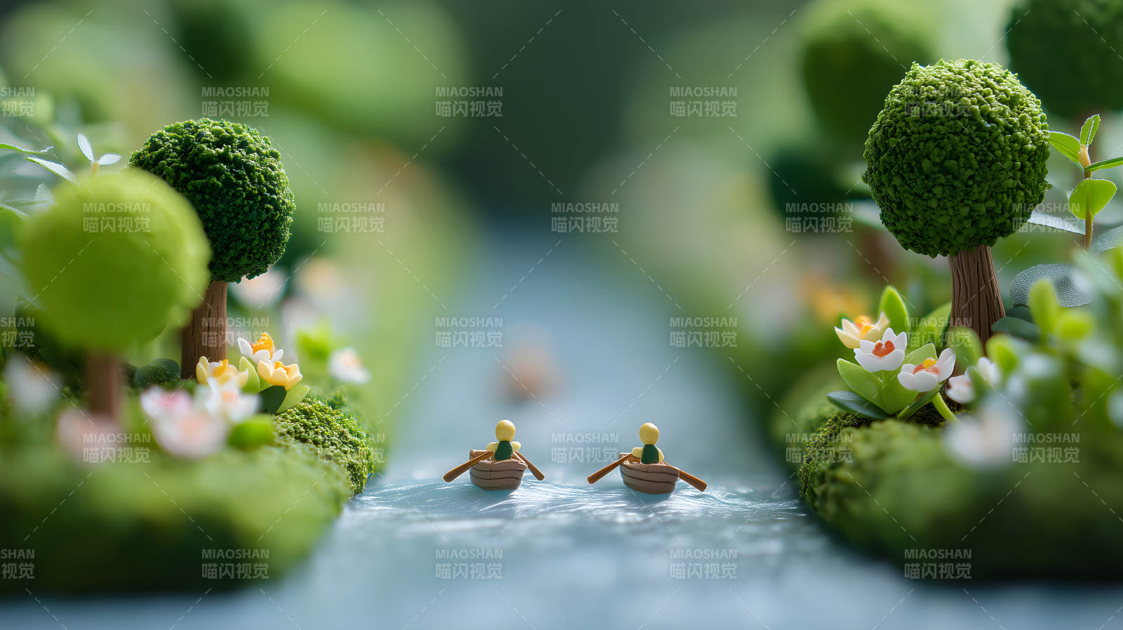 微观世界划船游玩图片