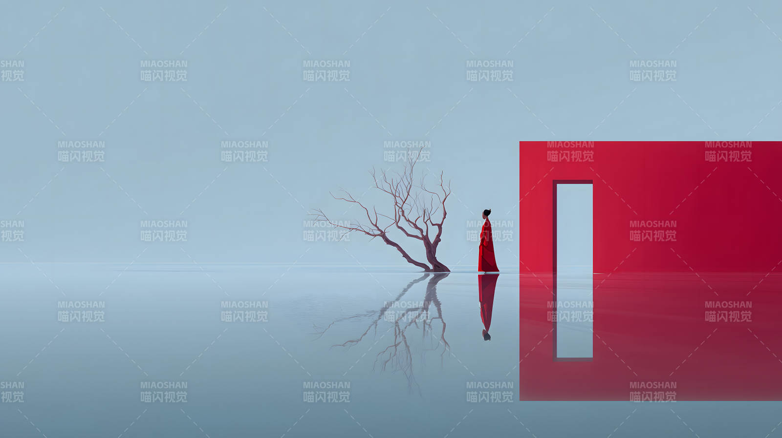 红衣人与寂静图片