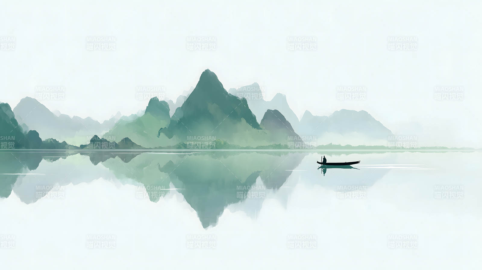 山水画意境悠远图片