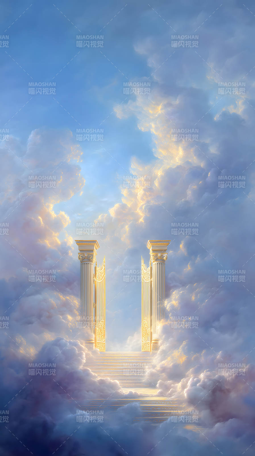 天堂之门云雾缭绕图片