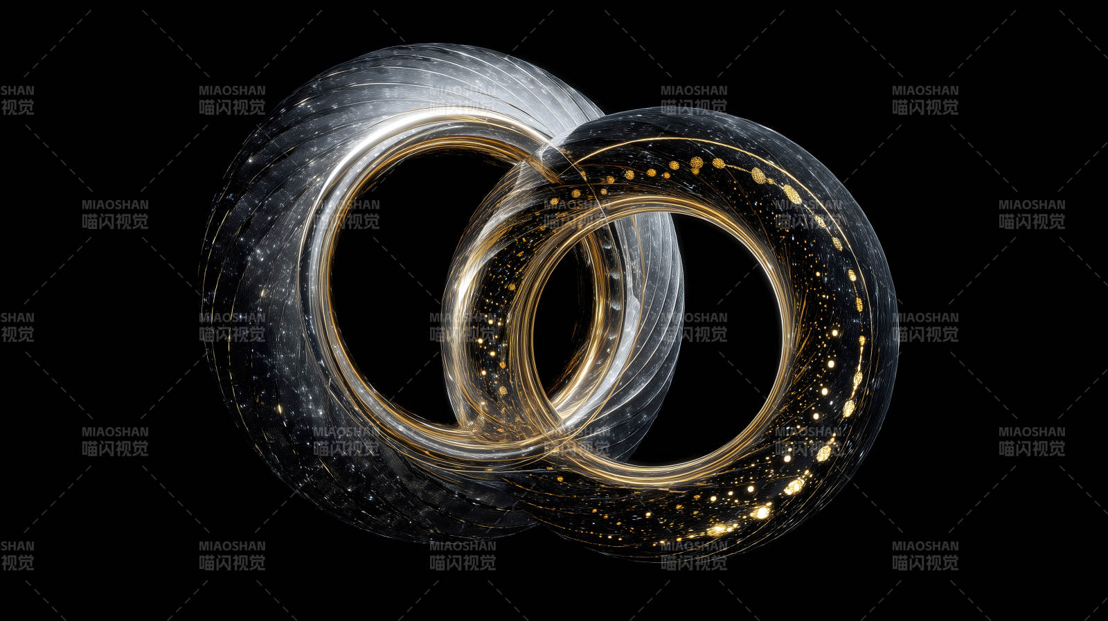 发光圆环交织图片