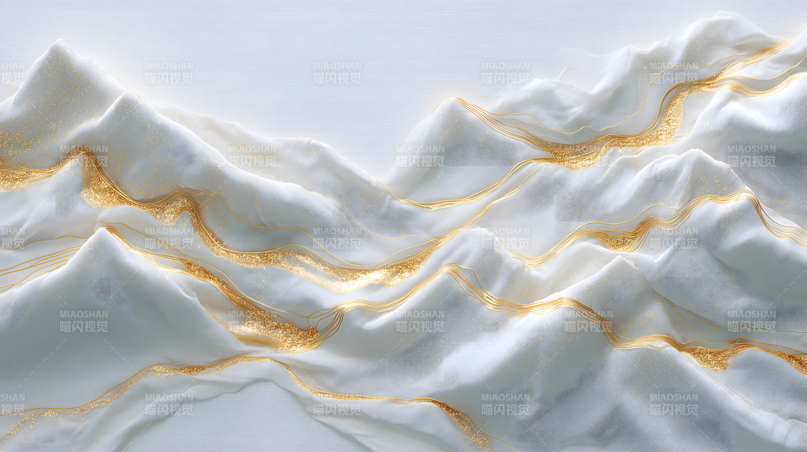 丝绸与金箔的抽象艺术图片