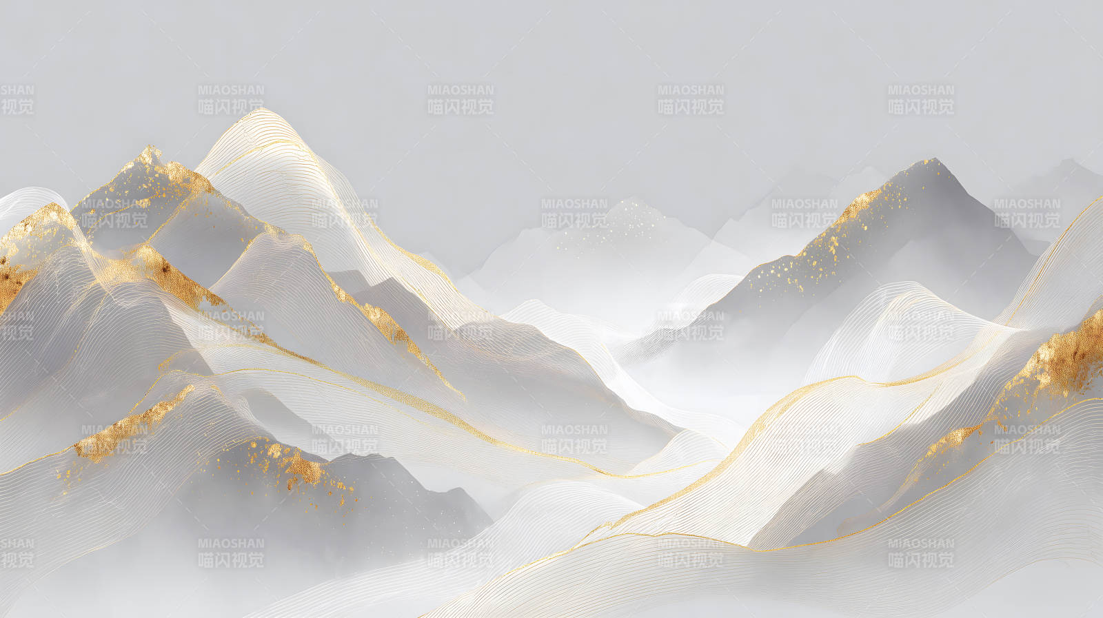 山水金饰抽象风景图片