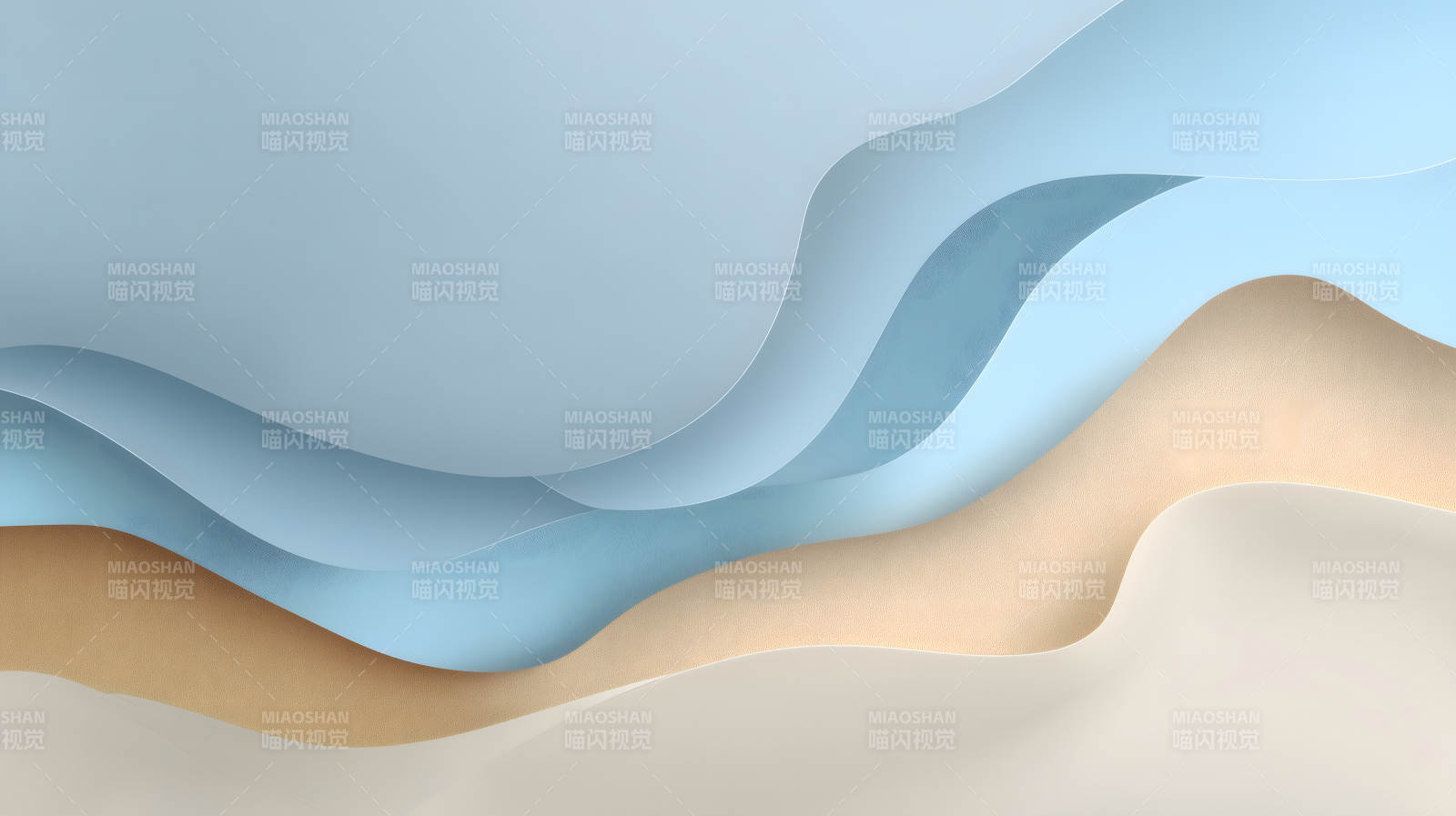 抽象纸艺海浪图片