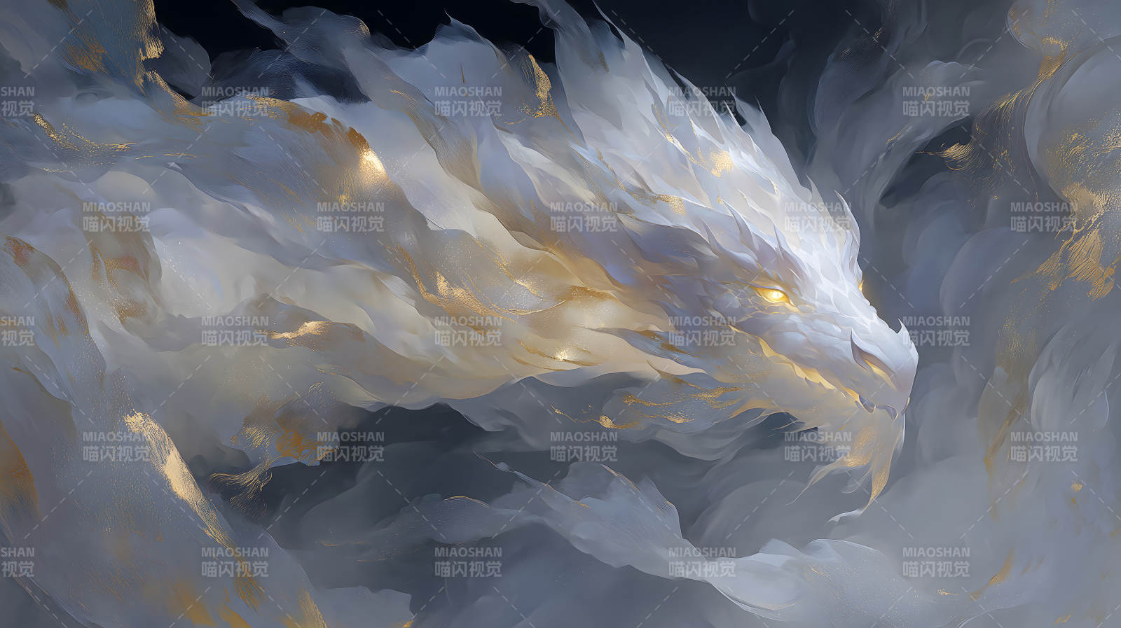 云雾萦绕的巨龙图片