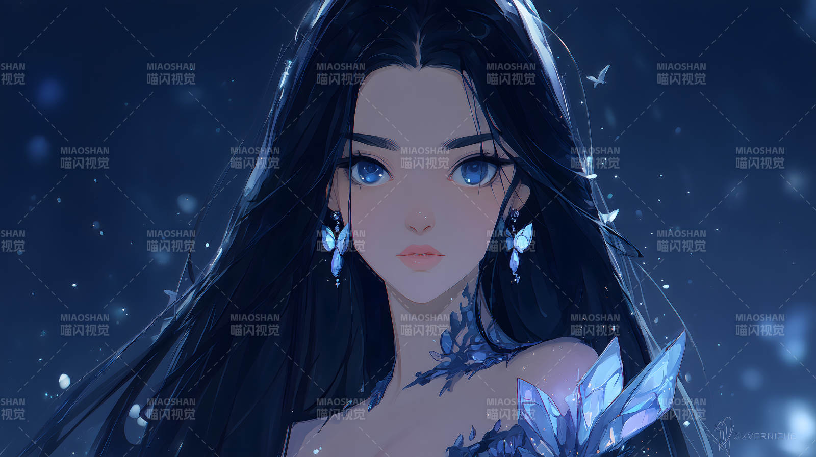 冰雪美人凝视图片