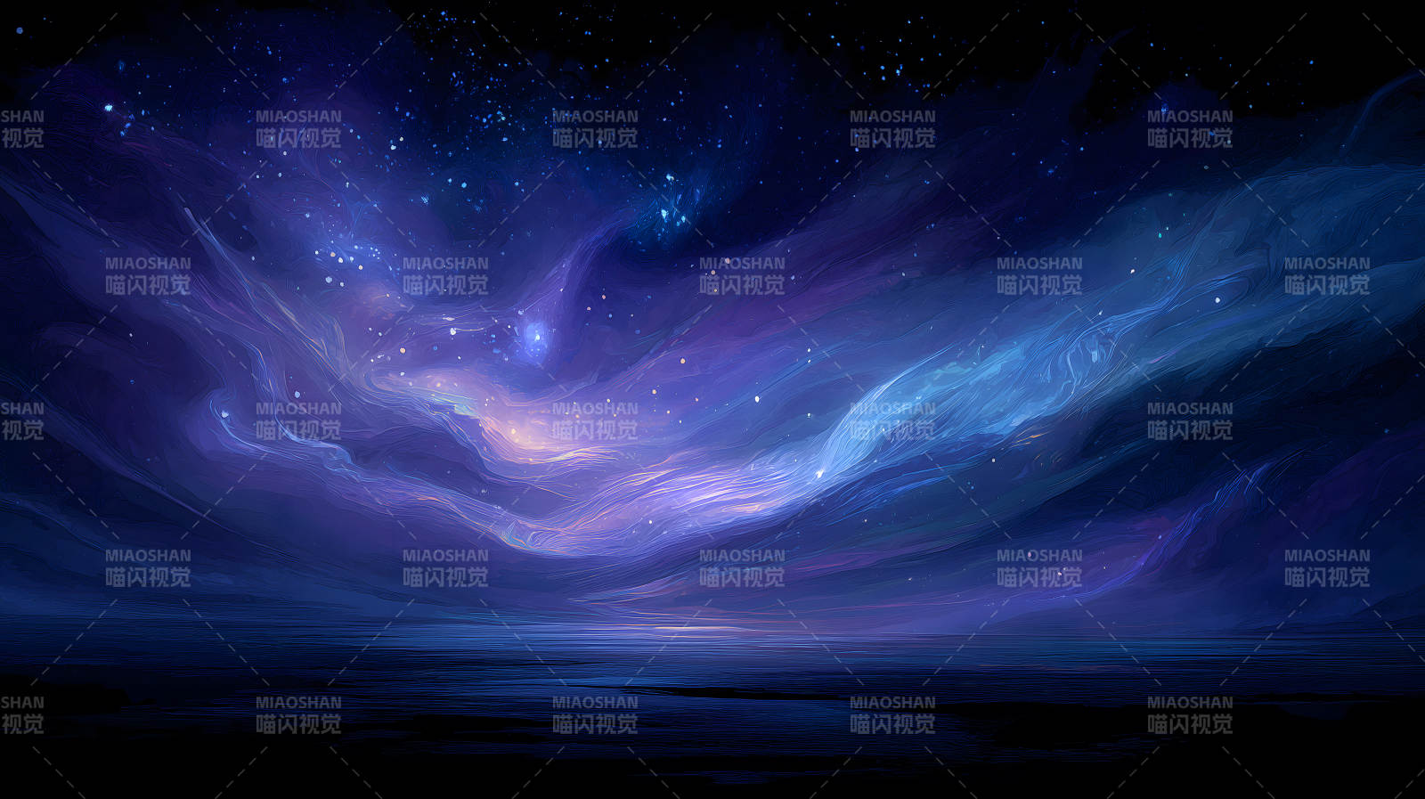 星空倒影梦幻之境图片