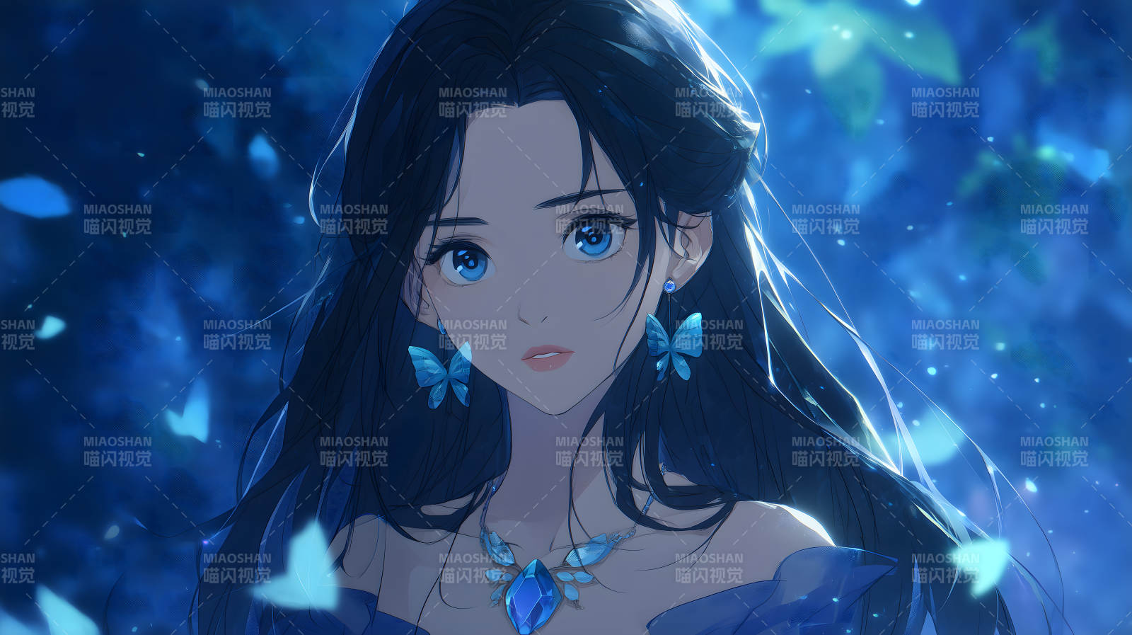 蓝瞳少女梦幻之境图片