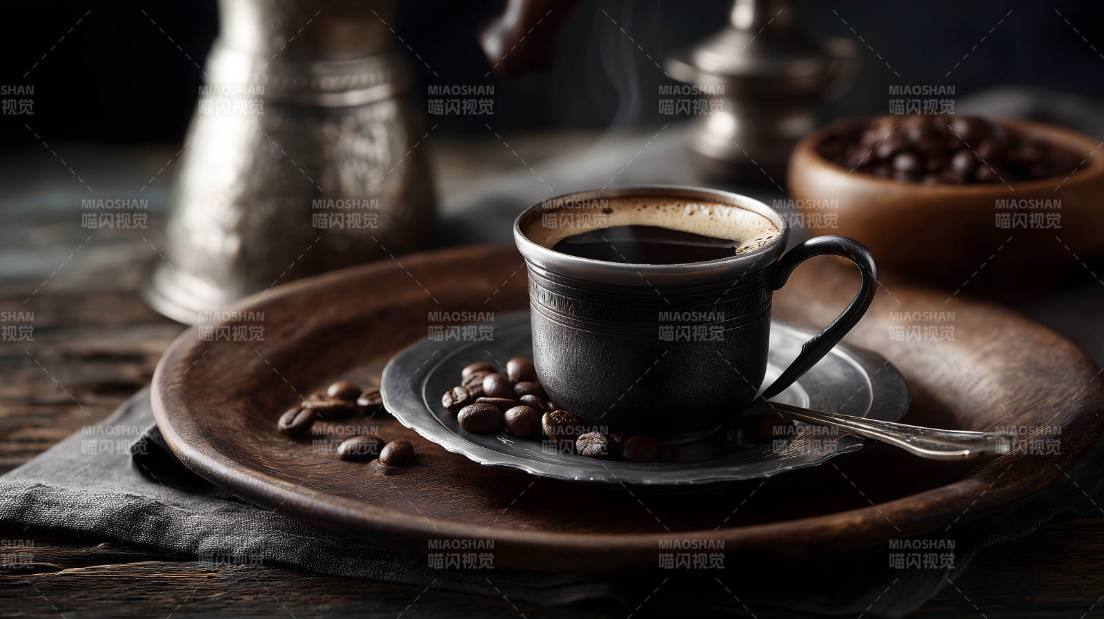 咖啡与豆子共赏图片